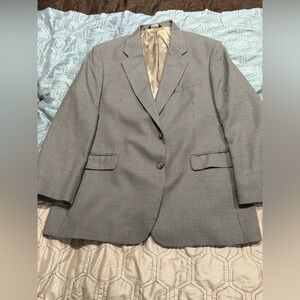 BROOKS Brothers 346 Gray Houndstooth Blazer Suit Jacket Coat Size 46R Wool Blend